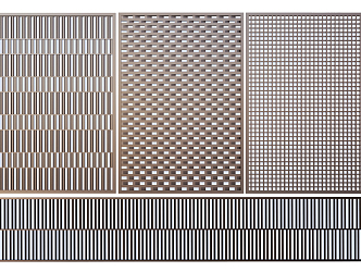 Modern partition grille background wall grille landscape wall creative grille partition screen fence 3d model