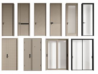 Modern swing door single door bedroom door security door sliding door kitchen and bathroom door 3d model