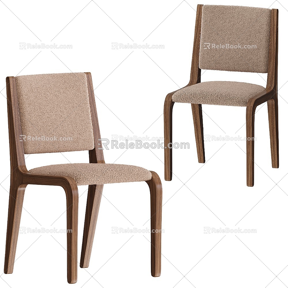 Selima Fabric Casual Dining Chair 18 3d model