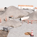 Road Maintenance Facilities Site Construction Site Traffic Pavement Maintenance Scenario Traffic Facilities 3d model