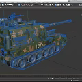 PLZ-05 Self-Propelled Howitzer Self-Propelled Artillery Infantry Fighting Vehicle Tank Armored Vehicle Low Face Number Low Model Simple Model Game Video Level Super Realistic 3d model