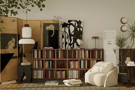 Antique Low Bookcase Casual Chair Floor Bookcase Antique Entrance Cabinet Bucket Cabinet Solid Wood Storage Cabinet Side Cabinet Antique Ornaments Combination Decorative Cabinet Ornaments 3d model