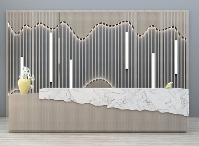 New Chinese Reception Desk 3d model