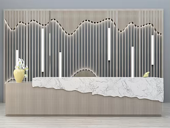New Chinese Reception Desk 3d model