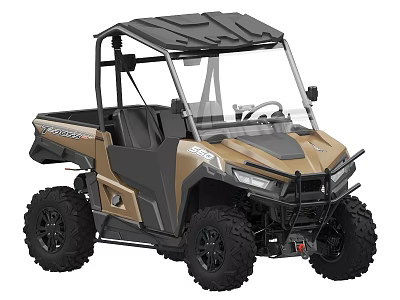 Tan and Black Off Road UTV with Roof and Large Tires for Outdoor Adventure 3d model