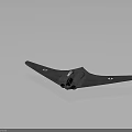 Aerospace Flying Wing Spacecraft Design With Grey Exterior And AN124 Markings