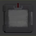 Practical Household Storage Container Metal Cube Shaped Design With Red Latches And Textured Surface