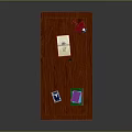Wooden Writing Desk With Carved Legs And Colorful Books Open Book Red Telephone
