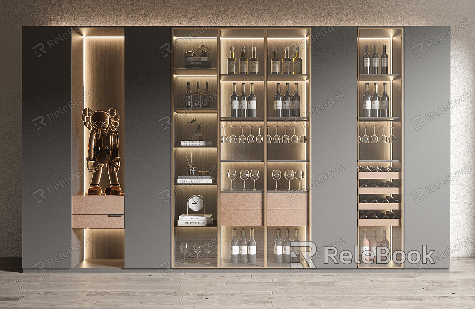 Light Luxury Wine Cabinet model