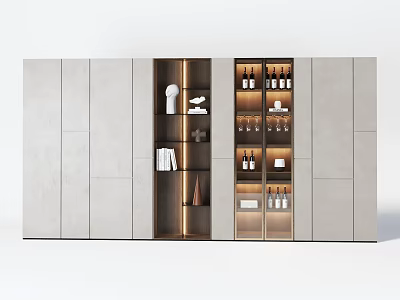 Modern Wine Cabinet 3d model