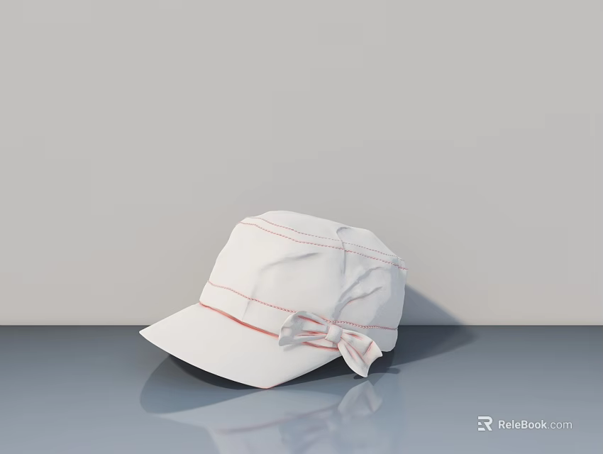 White Swing Door With Simple Design For Modern Interior Home Decor 3d model