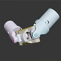 Hardware Tools White Universal Joint Connector with Durable Precision Structure and Smooth Surface