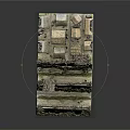 Medieval Defensive Fortress Model With Stone Walls Wooden Fences And Green Vegetation