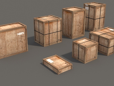 Wooden Boxes Cargo Boxes Cargo Boxes Cargo Boxes Cargo Terminals Cargo Transport Boxes Low Face Number Low Mold Simple Mold Game Video Level Realism 3d model