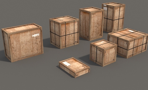 Wooden Boxes Cargo Boxes Cargo Boxes Cargo Boxes Cargo Terminals Cargo Transport Boxes Low Face Number Low Mold Simple Mold Game Video Level Realism 3d model