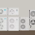 Air conditioning central modern external compressor 3d model
