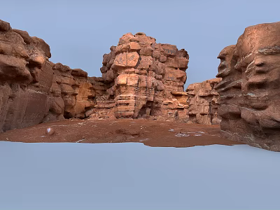 modern mountain gobi terrain 3d model