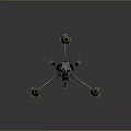 Gray Multi Engine Spacecraft With Advanced Complex Structure For Cosmic Missions