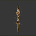 Cold weapons Sword Axe Hook Fork Spear Trident Melee Weapon Military 3d model