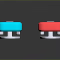Red And Blue Tool Accessories With Plastic Handles And Metal Components Design