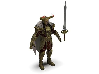 Modern Game Role Warrior 3d model Modern Game Role Warrior 3d model