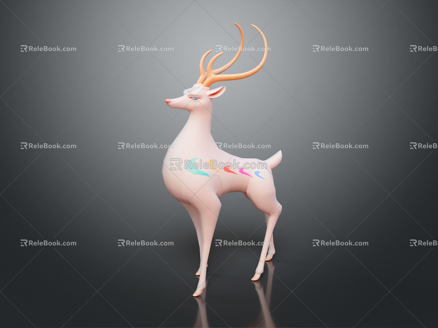 Modern Cartoon Deer Deer Animation Deer 3d model