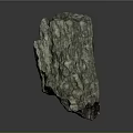 Natural Stone Slab with Gray Green Surface and Unique Rough Natural Texture 3d model