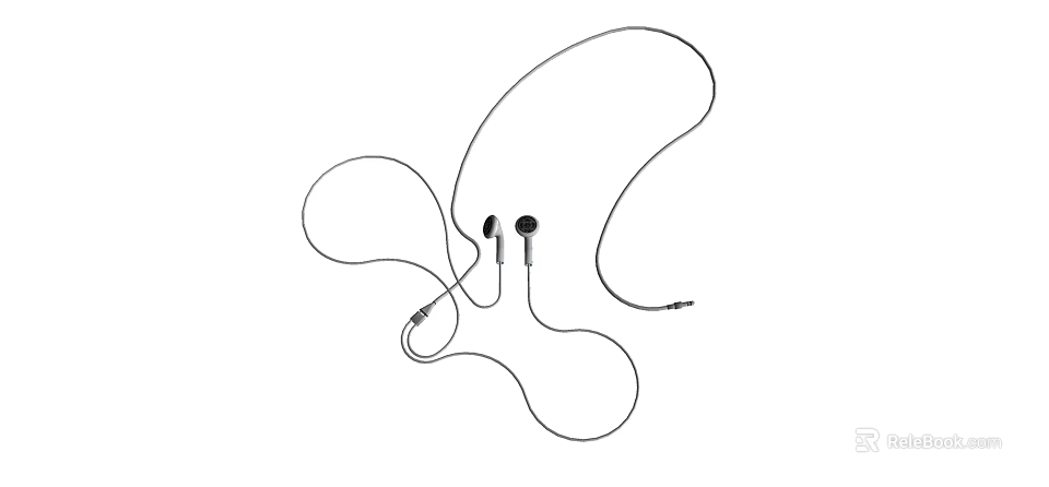 High Quality Wired Earphones with Comfortable Earbuds and Durable Cable Design 3d model 