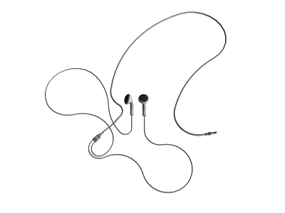 High Quality Wired Earphones with Comfortable Earbuds and Durable Cable Design 3d model