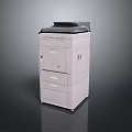 Modern White Multifunction Office Printer Featuring Control Panel And Multiple Drawers