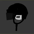Black Sports Helmet With Transparent Visor And Protective Design For Safety