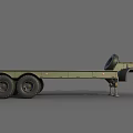 Heavy Duty Utility Trailer With Flatbed Design And Multiple Wheels For Transport