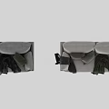 Cozy Three Seater Sofa With Patterned Pillows And Soft Blankets