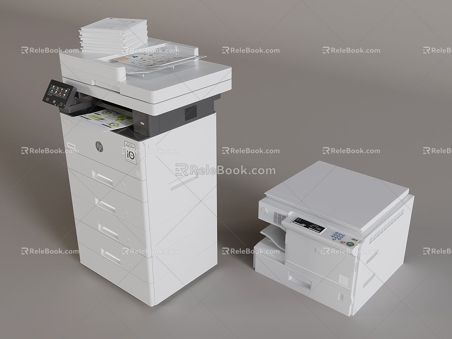 modern printer copier scanner fax machine 3d model