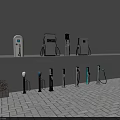 Commercial Electric Vehicle Charging Stations With Various Models For Outdoor Use