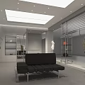 HOI Clothing Store Interior With Transparent Glass Facade Hanging Clothes And Mannequins