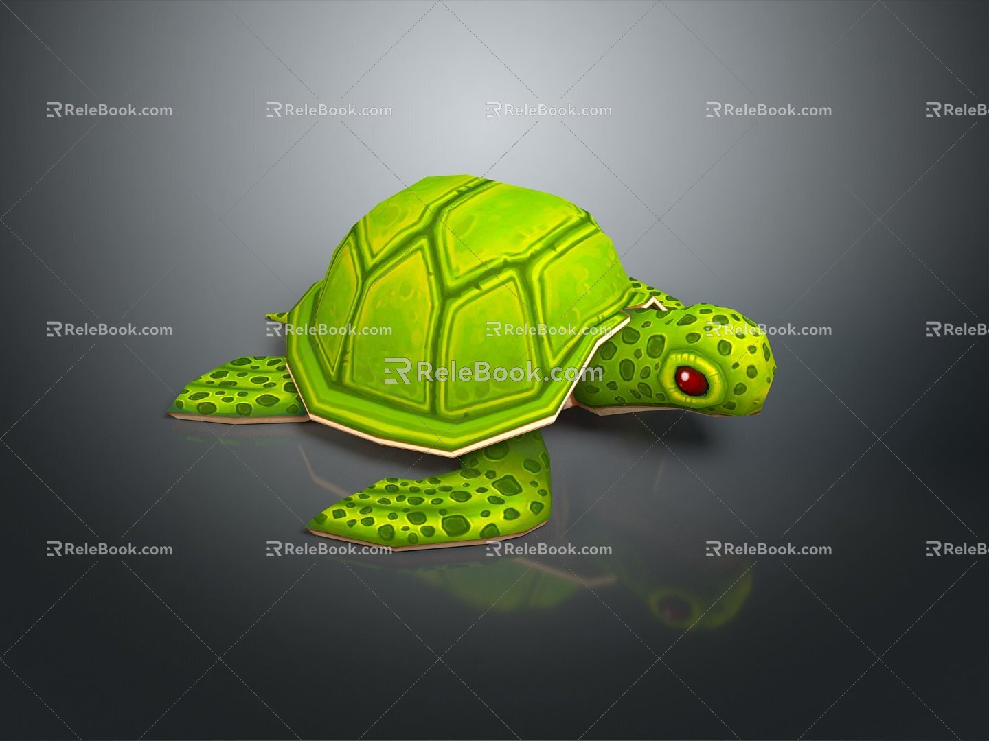 Turtle Turtle Cartoon Turtle Snapping Turtle 3d model