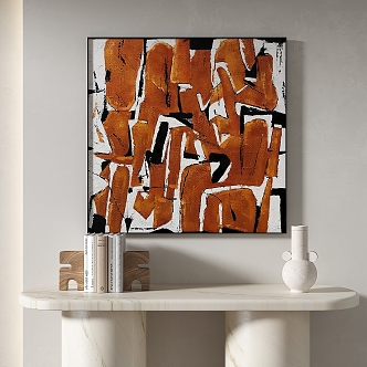 Modern abstract painting creative abstract decorative painting 3d model