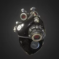 Mechanical Heart Machine Heart Cyberpunk Heart Steampunk 3d model