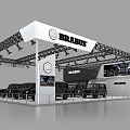BRABUS Exhibition Booth Featuring White Canopy And Multiple Black Cars On