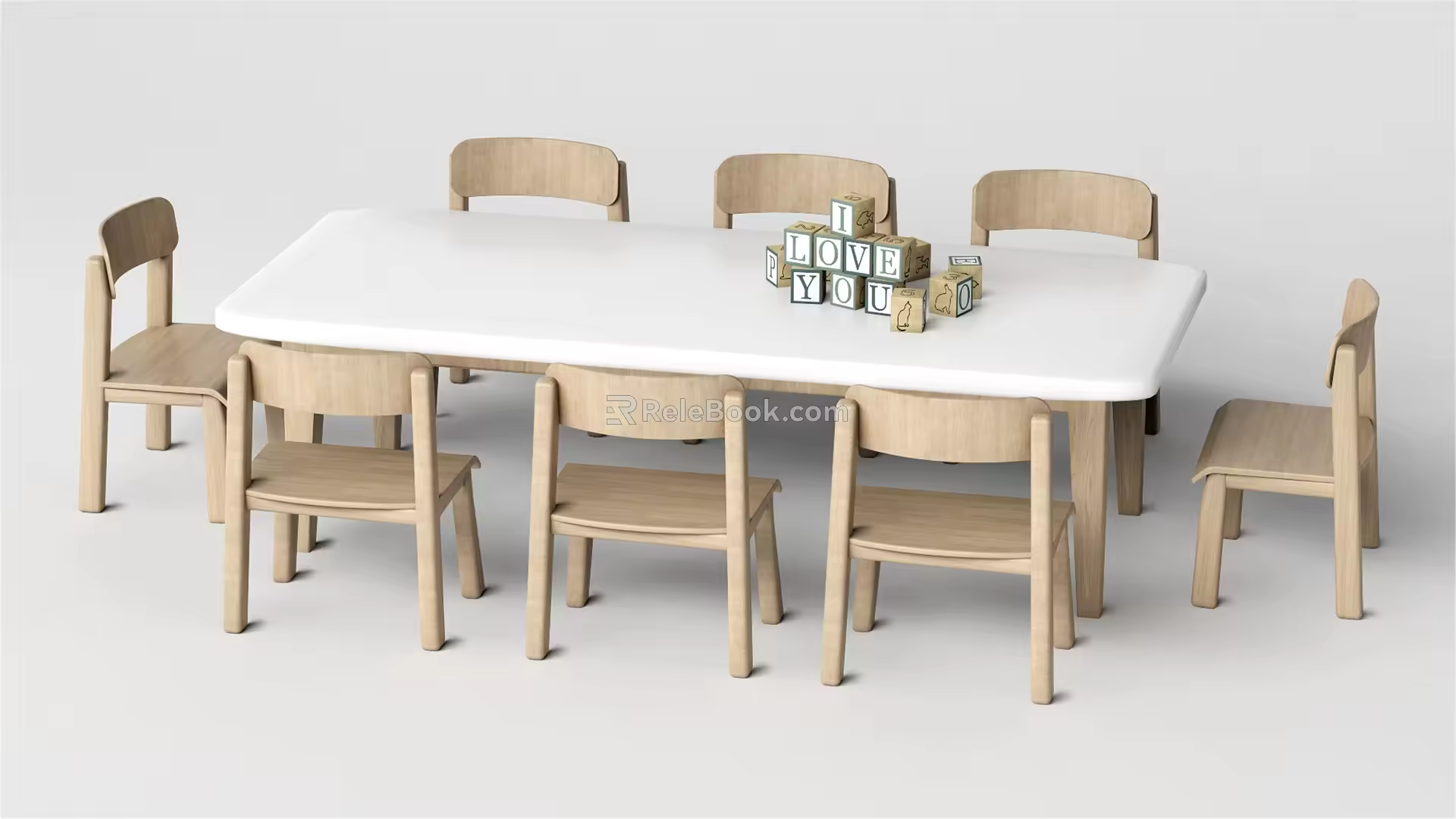 Modern Children's Tables and Chairs 3d model