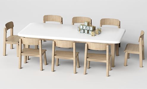 Modern Children's Tables and Chairs 3d model