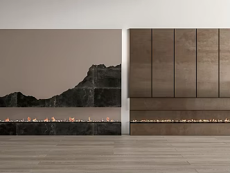 Modern Fireplace 3d model