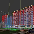 Modern Residential Building Exterior With Multiple Towers Green Lawn and Leisure Area