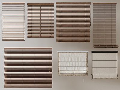 New Chinese-style Venetian Blinds 3d model