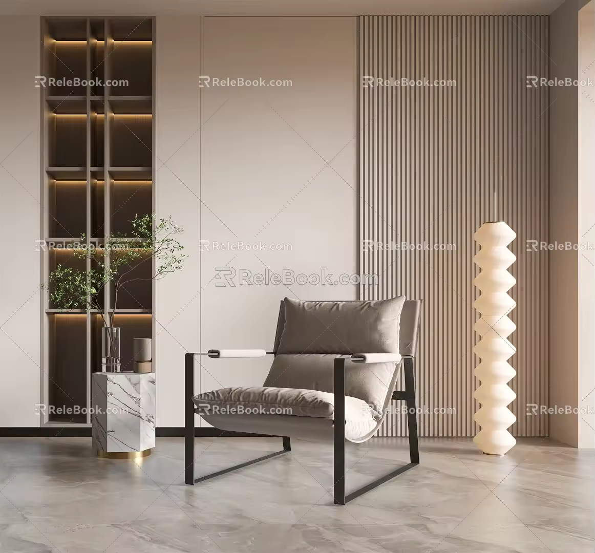 Modern single sofa 3d model