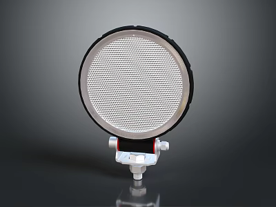 Round Mesh Microphone Pop Filter With Clip Mount For Studio Vocal Protection 3d model