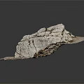 Detailed Stone Stairs Model in Rocky Terrain With Earth and Small Plants