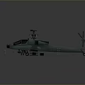 Military Attack Helicopter With Detailed Rotor System Weaponry And Fuselage Design