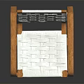 Modern Wooden Frame Chair With White Woven Seat Backrest And Armrests